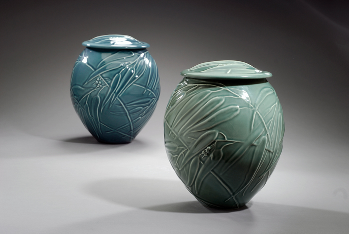 Eucalyptus Urn by Carol Green and Lynn Hayes - Click Image to Close